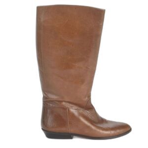 Vintage 80’s 9 West Size 8 Tall Leather Equestrian Riding Brown Boots Size 7.5